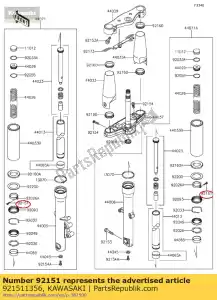 kawasaki 921511356 tornillo vn1500-g1 - Lado inferior