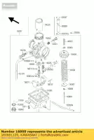 160091220, Kawasaki, dysza ig?owa, 5i14-3 kx60-a2 kawasaki kx 60 1985 1986 1987 1988 1989 1990 1991 1992 1993 1994 1995 1996 1997 1998 1999 2000 2001 2002 2003, Nowy