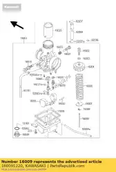 Aqui você pode pedir o jato de agulha, 5i14-3 kx60-a2 em Kawasaki , com o número da peça 160091220: