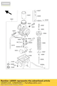 kawasaki 160091220 jato de agulha, 5i14-3 kx60-a2 - Lado inferior