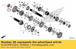 Aquí puede pedir rodamiento, especial, 20x52x1 de Honda , con el número de pieza 91003MFL003: