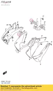 suzuki 4427448H00 cojín, combustible ta - Lado inferior