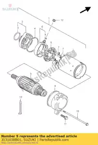 suzuki 3131038B01 armature - Bottom side