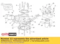 AP8600022, Piaggio Group, Onderlegring aprilia  rs 250 1994 1995 1996 1997 1998 1999 2000 2001, Nieuw