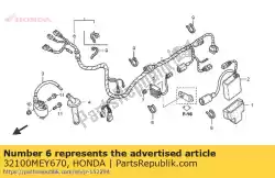 Here you can order the harness, wire from Honda, with part number 32100MEY670: