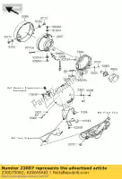 230070082, Kawasaki, lente-comp, farol vn900c7f kawasaki vn vulcan 900 2007 2008 2009 2010 2011 2012 2013 2014 2015 2016, Novo