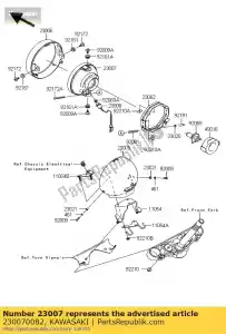 kawasaki 230070082 lens-comp, lampada frontale vn900c7f - Il fondo