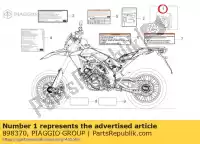 898370, Piaggio Group, conjunto de calcomanías aprilia sxv 450 550 2009 2010 2011, Nuevo