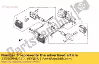 33550MAN920, Honda, occhiolino assy., l. rr. honda nx dominator  nx650 650 , Nuovo