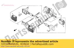 Aquí puede pedir winker assy., l. Rr. De Honda , con el número de pieza 33550MAN920: