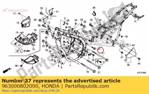 Honda 963000802000 perno, brida, 8x20 - Lado inferior