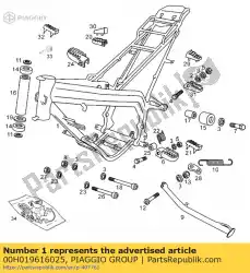 Ici, vous pouvez commander le cadre auprès de Piaggio Group , avec le numéro de pièce 00H019616025: