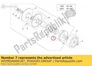 Piaggio Group AP2MDA000187 centrifugal clutch assy - Bottom side