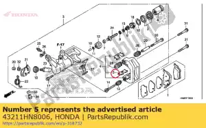 honda 43211HN8006 retenedor, soporte - Lado inferior