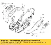 CM02460100RR, Piaggio Group, lado trasero del cuerpo l.h. piaggio beverly bv tourer e ie usa 125 300 3, Nuevo