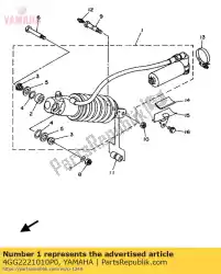 Ici, vous pouvez commander le amortisseur assy, ?? Arrière auprès de Yamaha , avec le numéro de pièce 4GG2221010P0: