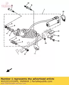 Yamaha 4GG2221010P0 schokdemper achter - Onderkant