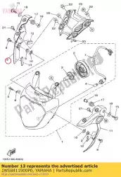 Here you can order the stay, headlight 2 from Yamaha, with part number 1WS8411900P0: