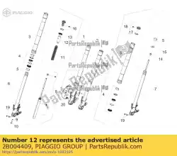 Aqui você pode pedir o tubo de pré-carga em Piaggio Group , com o número da peça 2B004409: