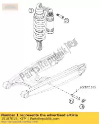 monoshock 990 supermotot 09 van KTM, met onderdeel nummer 15187E15, bestel je hier online: