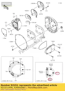 Kawasaki 921511496 bout, dop, 6x55 - Onderkant