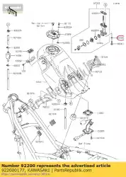 Aqui você pode pedir o arruela, 6,5x11,5x0,8 em Kawasaki , com o número da peça 922000177: