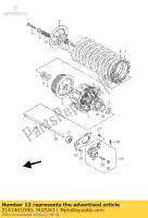 2141401D00, Suzuki, espaciador, embrague m suzuki gs sv 500 650 1989 1990 1991 1992 1993 1994 1995 1996 1997 1998 1999 2000 2001 2002 2003 2004 2005 2006 2007, Nuevo