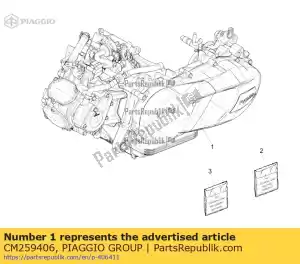 Piaggio Group CM259406 engine 150 4t/4v e4 - Bottom side