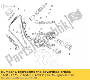 aprilia 1A0191225 ass a camme aspirazione - Onderkant