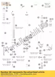 Qui puoi ordinare morsetto assale l / s + tubo cpl. Da KTM , con numero parte 48600860SA2: