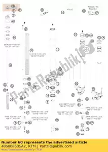 ktm 48600860SA2 morsetto assale l / s + tubo cpl. - Il fondo