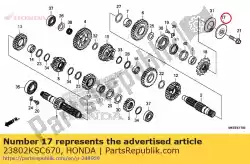 Aquí puede pedir collar, rueda dentada de Honda , con el número de pieza 23802KSC670: