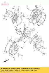 Ici, vous pouvez commander le support, cable d'embrayage auprès de Yamaha , avec le numéro de pièce 20S154410000: