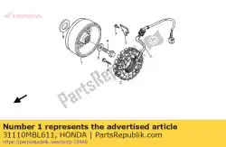 Here you can order the no description available at the moment from Honda, with part number 31110MBL611: