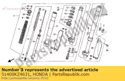 Qui puoi ordinare nessuna descrizione disponibile al momento da Honda , con numero parte 51400KZ4631: