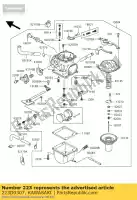 223D0307, Kawasaki, parafuso-pan-ws-cros bn125-a7 kawasaki eliminator 125 2004 2005 2006 2007, Novo