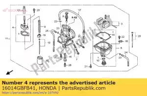 honda 16014GBFB41 conjunto superior - Lado inferior