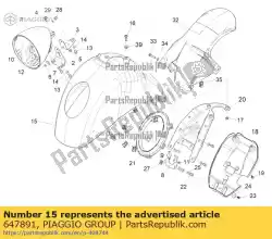 Qui puoi ordinare parafango anteriore da Piaggio Group , con numero parte 647891: