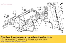 Here you can order the clamper b, rr. Brake hose from Honda, with part number 43156MAJG40: