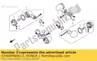 33400MBA613, Honda, winker assy., r. fr. (sta honda vt cb vtc cba 750 1100 7502 11002, New