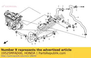 Honda 19525MFAD00 cano, água - Lado inferior