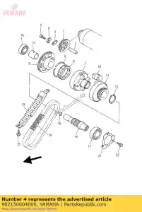 yamaha 902150604000 arruela, trava (371) - Lado inferior