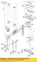 07181L0101, KTM, garfo dianteiro usd 50sx mini husqvarna ktm  sx 50 2012 2014 2015 2016 2017 2019, Novo