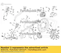 856526, Piaggio Group, pinza freno posteriore aprilia  mana na zd4rc000, zd4rca00, zd4rc001, zd4rcc00 zd4rcb00, zd4rcc01, zd4rce00 850 2007 2008 2009 2010 2011 2016, Nuovo