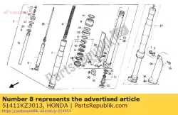 Tutaj możesz zamówić obudowa, uszczelka olejowa od Honda , z numerem części 51411KZ3013: