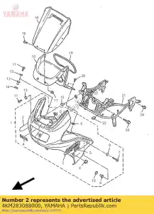 yamaha 4KM283088000 embleem, instellen - Onderkant