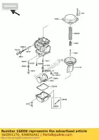 160091270, Kawasaki, naaldstraal, n27l kawasaki el eliminator b gpz ninja r gpz600 gpz600r el250 250 600 , Nieuw