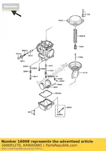 Kawasaki 160091270 jato de agulha, n27l - Lado inferior