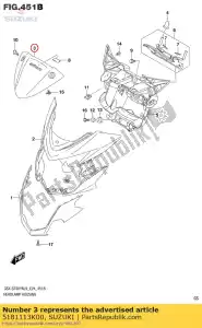 suzuki 5181113K00 capa, medidor - Lado inferior