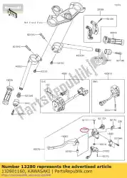 houder, koppelingshendel van Kawasaki, met onderdeel nummer 132801160, bestel je hier online: